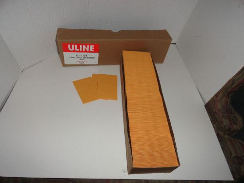 ULINE - S- 7798 2.5 X 3.5 - KRAFTCOIN ENVELOPES ABOUT 450 - NEW IN BOX  - EC
