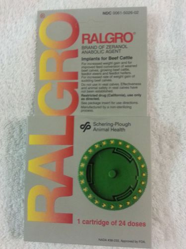MERCK RAL IMPLANTS FOR BEEF CATTLE RALGRO NDC 0061-5026-02 NEW