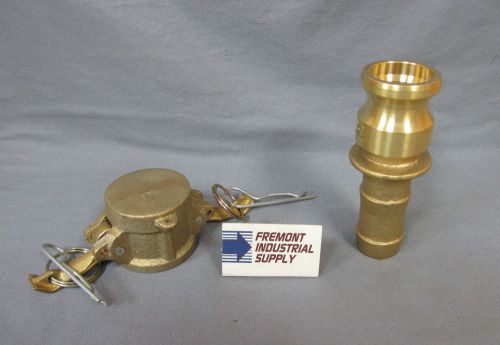 1&#034; BRASS CAMLOCK E100 CAM LOCK CAM AND GROOVE HOSE COUPLING WITH DUST CAP