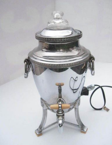 Electric coffee urn: universal landers frary, vg, with working cord, all pieces for sale