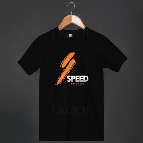New Rare Speed Energy Design Logo Black White T-Shirt Tees Size S-5XL