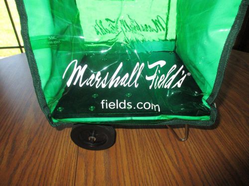 Rare marshall field&#039;s chicago wheeled folding shopping cart for sale