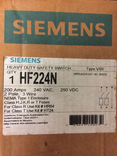 Siemens HF224N Heavy Duty Safety Switch New In Box