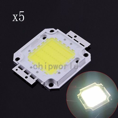 5Pcs 50W White COB LED Lamp Light SMD Chip 6000-6500K 4500-5000LM for Projector