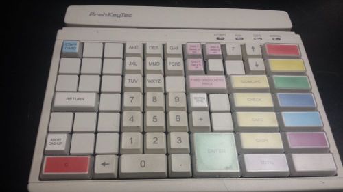 PrehKeyTec MCI 84 - Point of Sale Keyboard - 84 Programmable Keys - Strip Reader