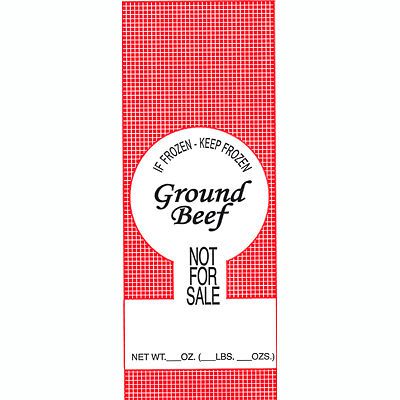1lb. Ground Beef Meat Bags 1000ea. - Beef &#034;Not For Sale&#034;
