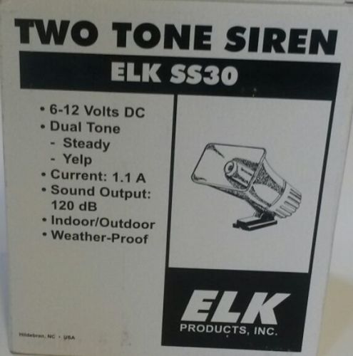 ELK Products, Inc.-ELK SS30 Two Tone Siren - &#034;NEW&#034;