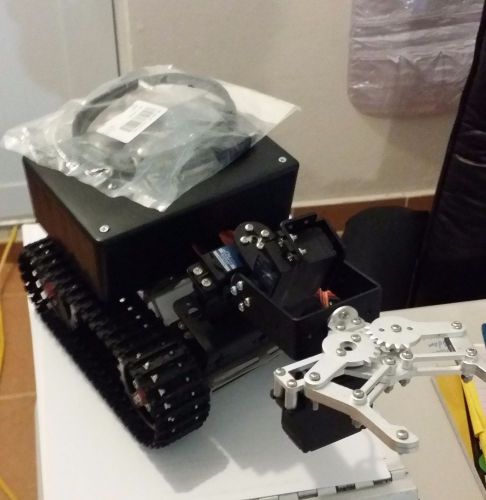 Arduino/ssc-32u controlled tracked robot with bluetooth for sale