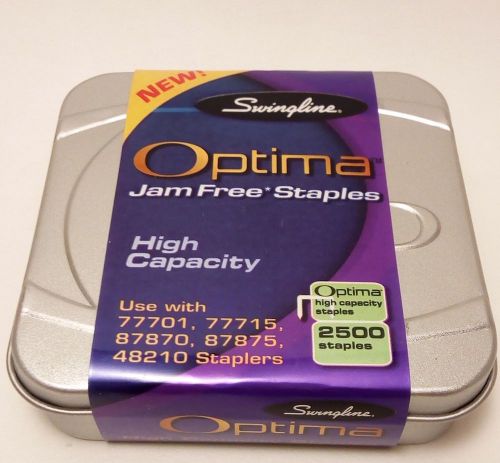 Swingline Optima .High Capacity Staples ~ 35550 ~ 2,500 Staples Per Tin.Jam Free
