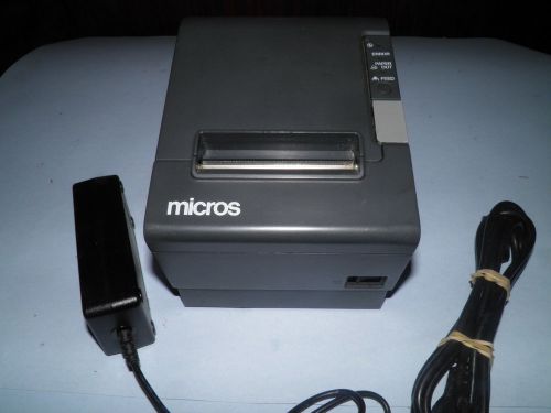 Micros epson tm-t88iv  m129h thermal pos receipt printer serial w power supply for sale