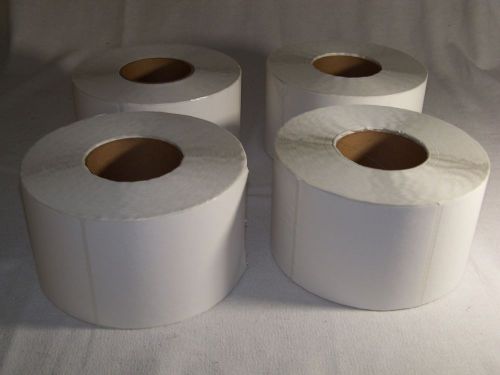 4 Rolls Of 4&#034; X 6&#034; D/C Thermal Transfer Labels, White, Perfed, 1000 Per Roll