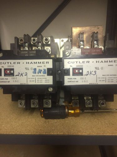 CUTLER HAMMER C832JN3 REVERSING CONTACTOR 120 AMP 600 V 3 PHASE POLE 120 V COIL