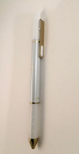 Tul Retractable Gel Pen White/Gold Limited Edition Med Black Ink