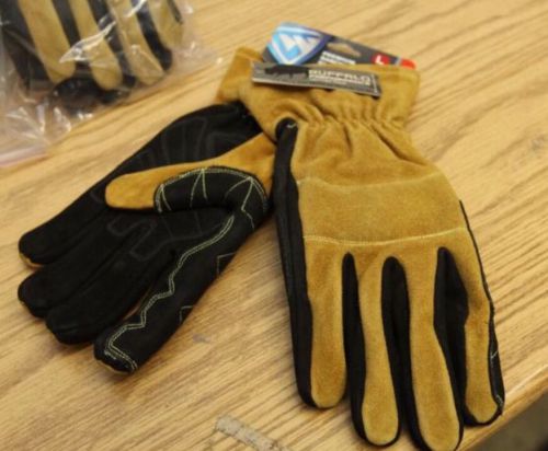 Premium Buffalo Nubuck &amp; DuPont Kevlar Ranchers Work Gloves Size X-large