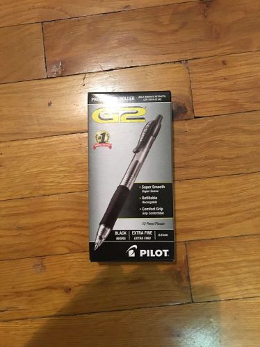 Pilot G2 12-Pack Black Retractable Premium Gel Ink Fine Point Roller Ball Pens