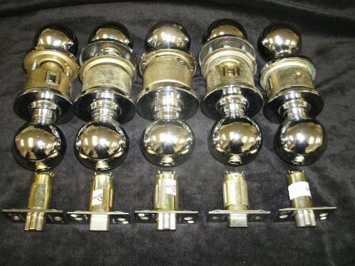Stanley D Series Passage Locksets-Lot of 5 Used-Chrome-FREE SHIPPING-LOCKSMITH