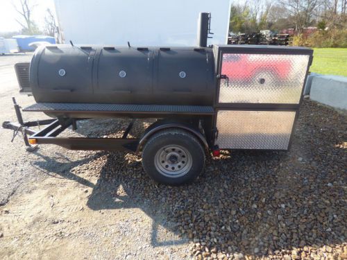 Wood burning smoker 7&#039;x10&#039; pull behind 500 gallon for sale