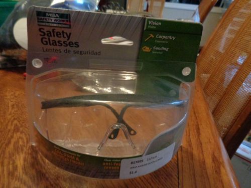 MSA Safety Works ~Safety Glasses ~Anti-Fog/Anti Scratch Lenses ~ NEW