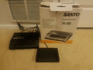 Sanyo TRC-7060 Memo-Scriber Mini-cassette Transcriber System w/Pedal Free ship