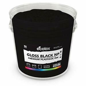 Ecotex Gloss Black Plastisol Ink for Screen Printing Non Phthalate Formula Ga...