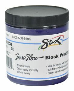 Sax True Flow Water Soluble Block Printing Ink, 8 Ounces, Violet
