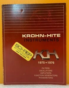 Krohn-Hite Electronic Instruments 1975-1976 Catalog.