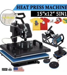 Aonesy Heat Press Machine Pro 5 in 1 Heat Transfer Machine Digital...12x15