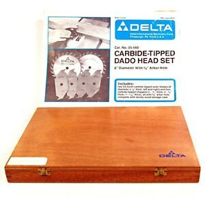 Delta Carbide Tipped Dado Head Set 8 inch diameter &#034; hole *Unused*