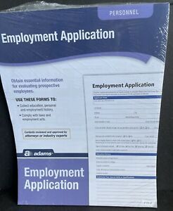 Adams Employment Application 50 forms New