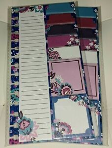 LOT OF 2 VERA BRADLEY PLANNER STICKY NOTES BLOOM BERRY STICK PADS FLOWERS NWT