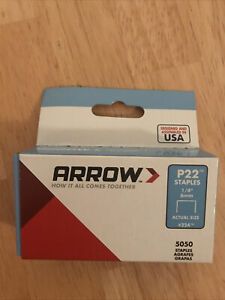 9 Boxes X Arrow Fastener Company 224 Staples 1/4&#034; Pack of 5000 For P22