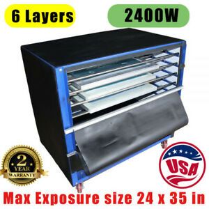 2400W 6 Layers Screen Printing Drying Cabinet Warming Machine Exposure 24x35in