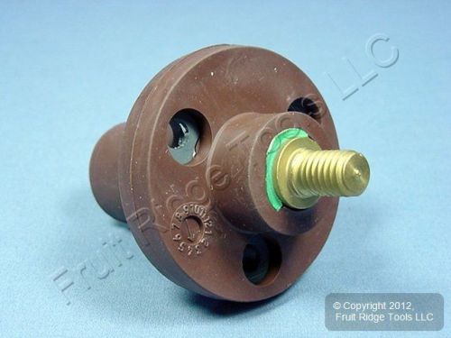 Leviton brown ect 15 series threaded stud cam plug receptacle 125a 600v 15r21-h for sale