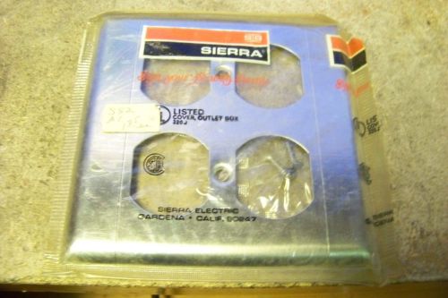 Sierra 84016-40 2-Gang Duplex Device Receptacle Wall plate Stainless Steel