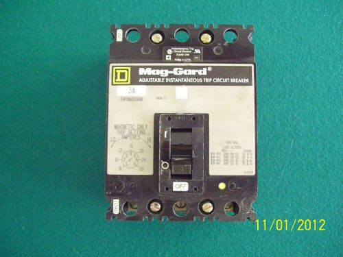 New square d fhp36003-iim &#034;mag-gard&#034; motor circuit protector 600 volt breaker for sale