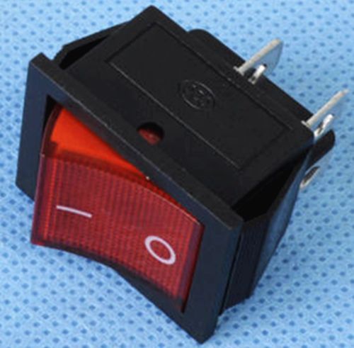 Red on-off button 4 pin dpst rocker switch 250v ac16a 32*25mm new for sale