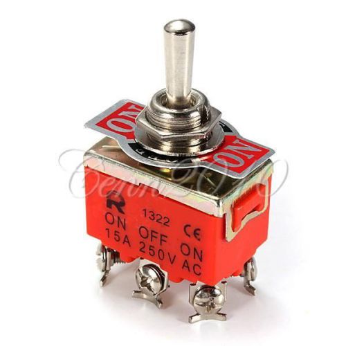 6pin terminals mini master car toggle dpdt on off on switch orange long life 15a for sale