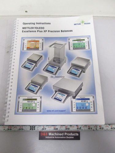 Mettler Toledo 11780572E Excellence Plus XP Balance Operating Instructions