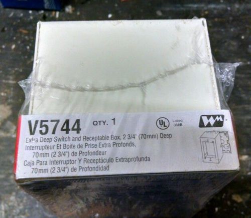 WIREMOLD V5744 IVORY EXTRA DEEP SWITCH/RECEPTABLE BOX