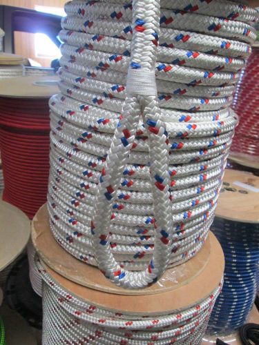Cable pulling rope   9/16 x 140&#039; double braid polyester  usa w/loop for sale