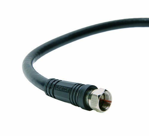 New leviton c6851-3e rg6 coax cable  nickel plated  3-feet  black for sale