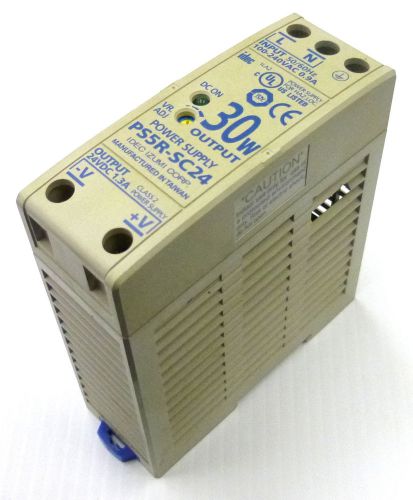 Idec ps5r-sc24 power supply module 100-240vac 50/60hz 0.9a 30w 24vdc 1.3a for sale
