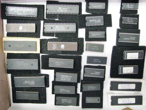 28 PCS NOS LARGE MIXED LOT CPU EPROM CMOS MICROPROCESSORS IC LOT LOGIC COUNTER