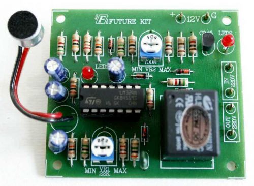 FA408 VOICE ACTIVE SWITCH TIME DELAY turn on by human voice 12VDC. 60mA. (max.)
