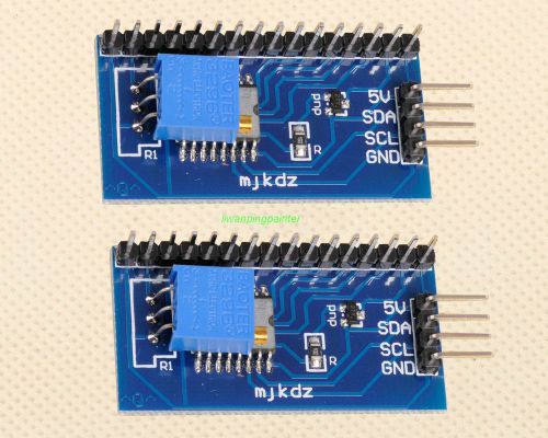 2pcs IIC/I2C/TWI/SPI Serial Interface Board Module For 5 V Arduino 1602 LCD New