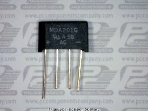40-pcs diode rectifier bridge single 100v 2a 4-pin rs-1 rectron mda201g 201 for sale