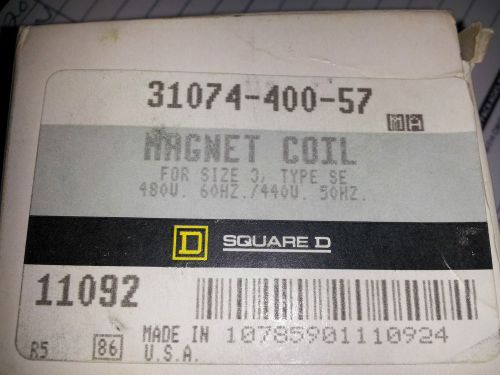 SQUARE D 31074-400-57 NEW IN BOX 480 VOLT COIL FOR SIZE 3 STARTERS #B39
