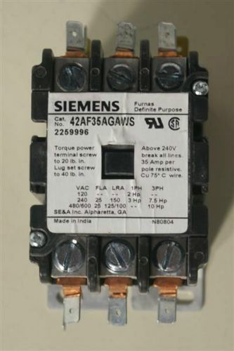 Siemens 42AF35AGAWS DEFINITE PURPOSE CONTACTOR-**NEW**LAST ONE!