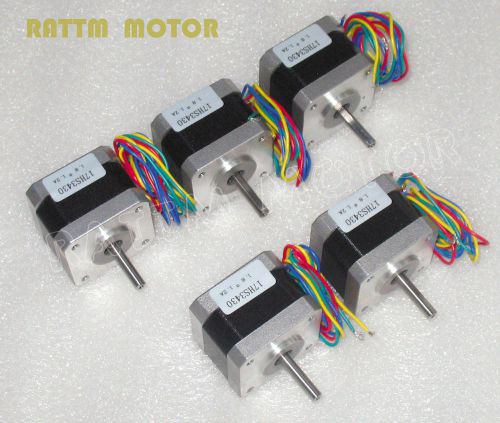 5pcs NEMA17 34mm/ 38 Oz-in /1.2A CNC stepper motor stepping motor