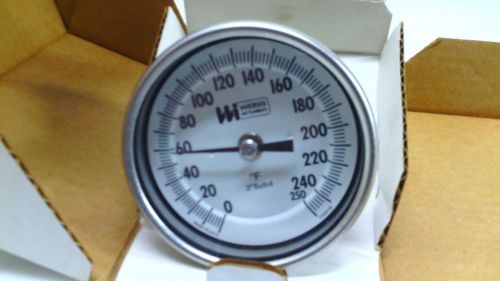 WEISS INSTRUMENTS Bi-Metal Thermometer 3&#034; back w/o reset